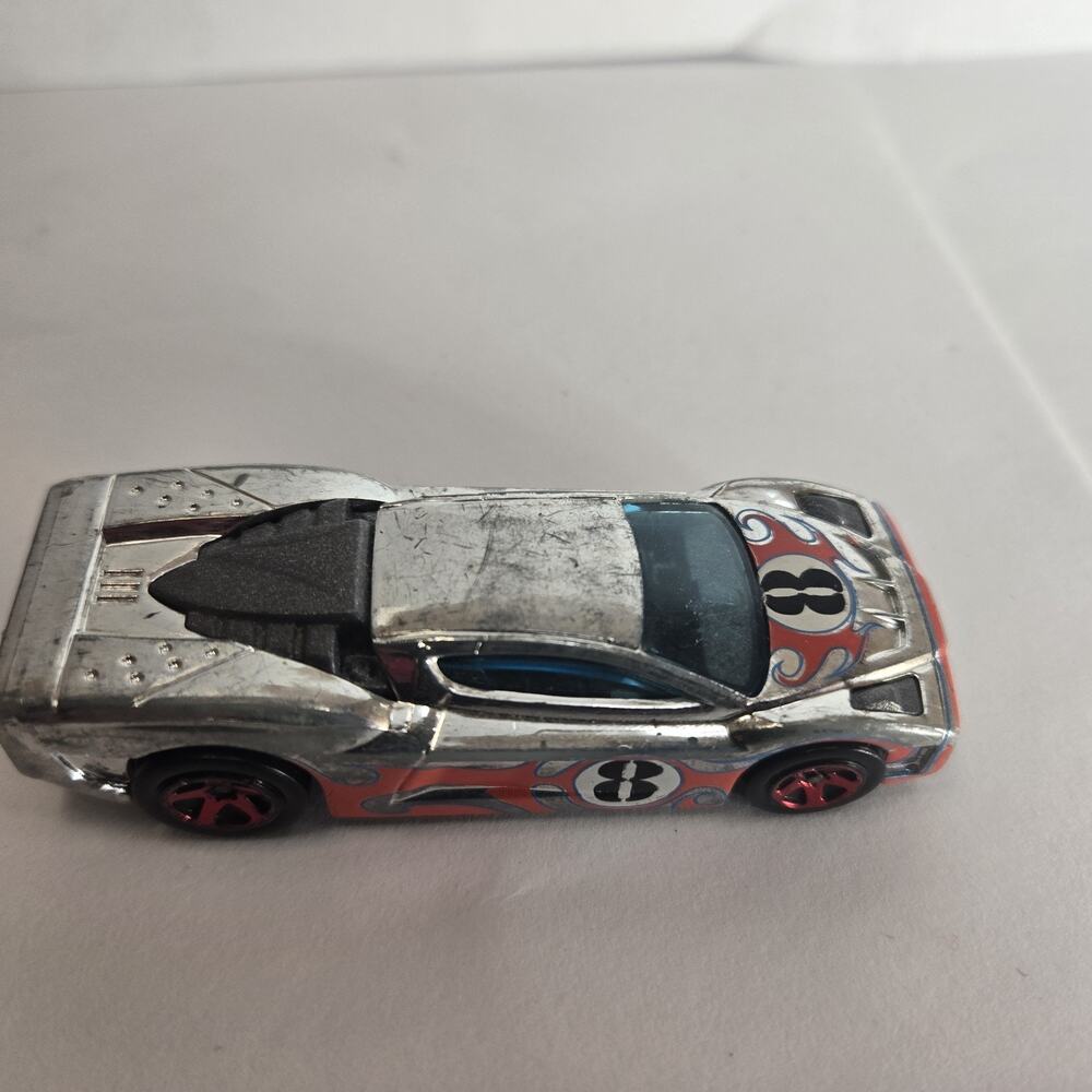Hot Wheels Acceleracers Reverb Diecast Toy Car, #8 - Silver/Red - Picture 5 of 9